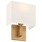 Access Lighting Mid Town, 1 Light LED Wall Sconce, Antique Brushed Brass Finish, Fabric 64061LEDDLP-ABB/WH - alternate 7